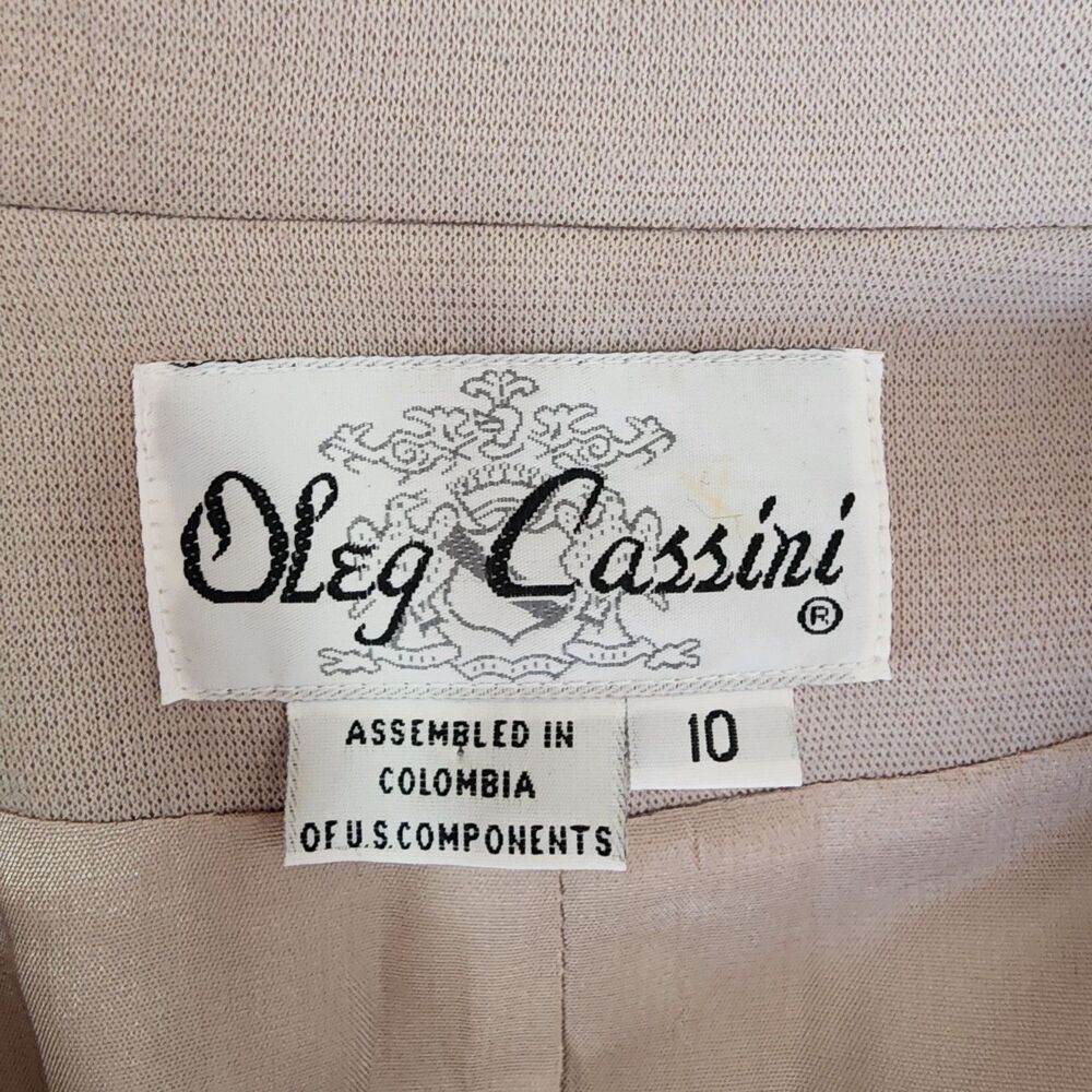 Oleg Cassini Blazer Womens Sz 10 Old Money Quiet Luxury Vintage Office Corporate - Picture 4 of 5